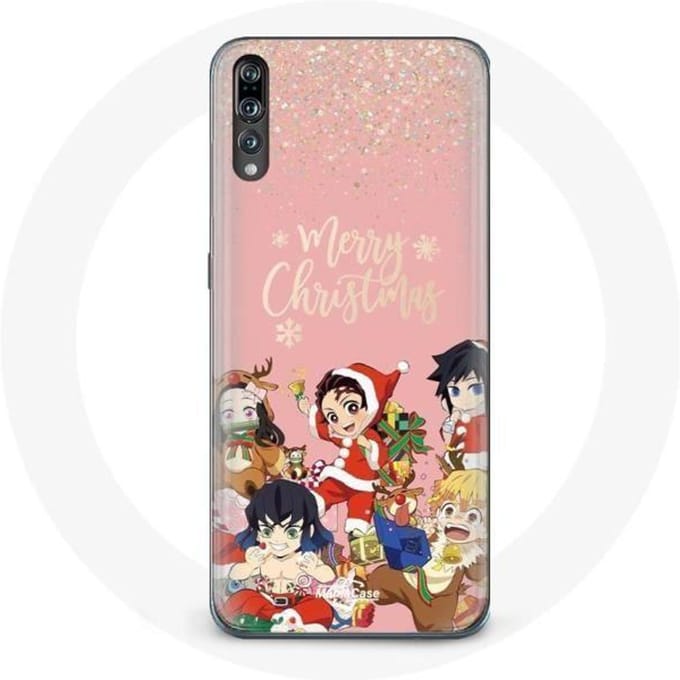 Coque pour Huawei P20 Demon slayer merry christmas affiche Anime Manga