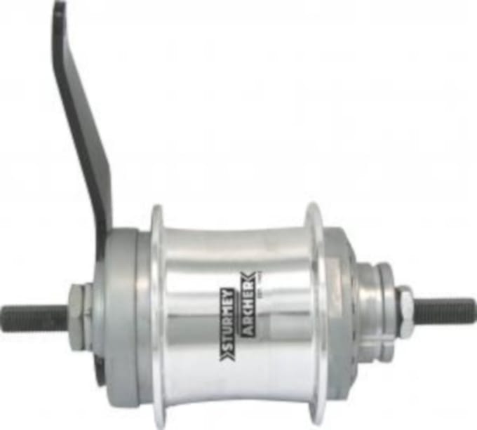 Sturmey Archer Duomatic S2c Achternaaf 2v Alu. 32g Zilver