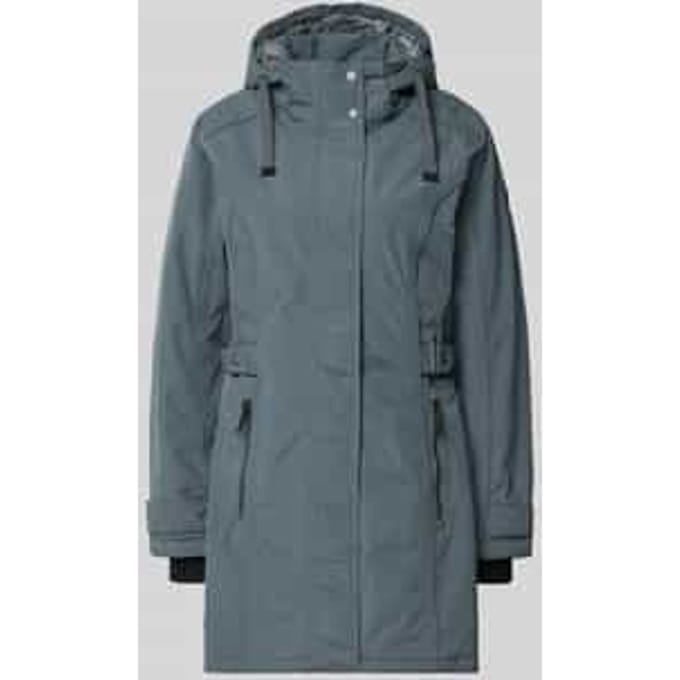 Regular fit parka met verborgen ritssluiting