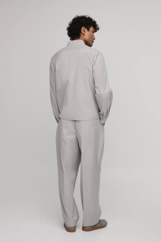 Kostuumbroek Met Riem In Relaxed Fit | Stone | Size 30