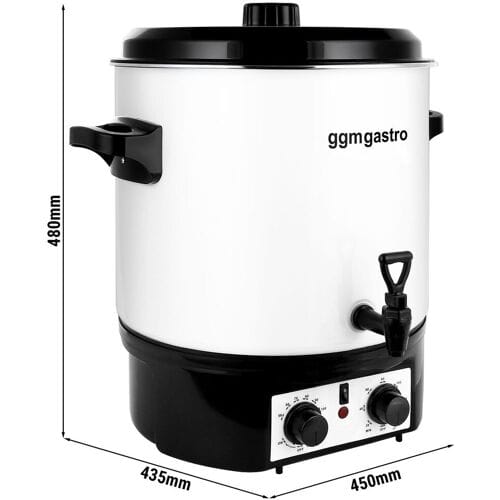 GGM Gastro Warme dranken ketel - 27l - 1,8kW - wit - traploze temperatuurregeling wit