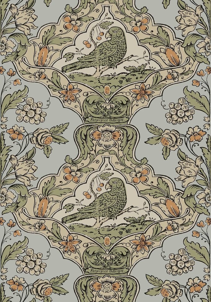 Boråstapeter Vliesbehang 8050 - Anno II - Klassiek Blauw - 53cm x 10.05m