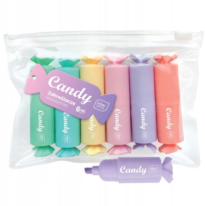 Pastelstiftenset - 6 kleuren snoepstijl