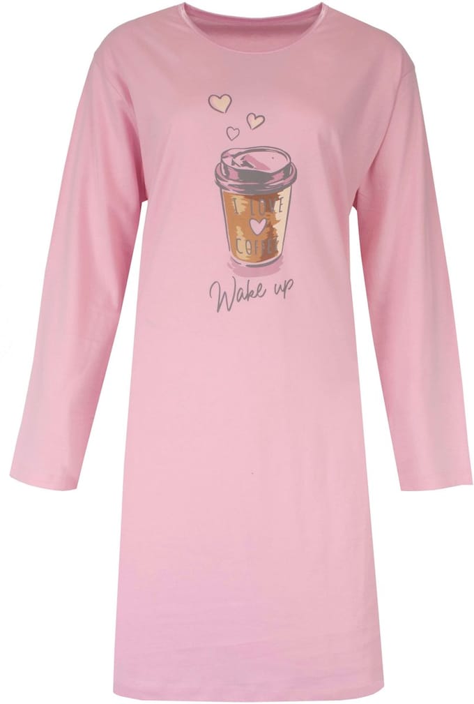 Temptation Dames Big Shirt - Lange Mouwen - Roze - Maat M