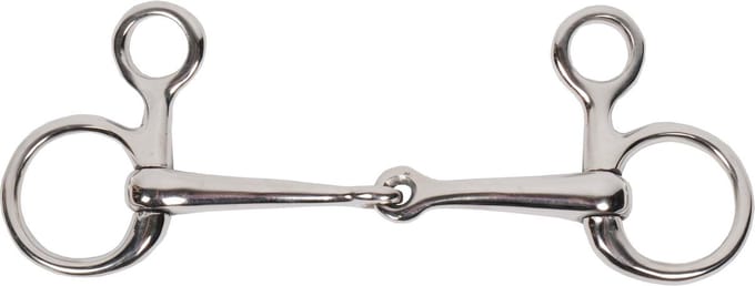 Pagony Baucher Enkel Gebroken Bit - Maat: 13,5 - Zilver - RVS