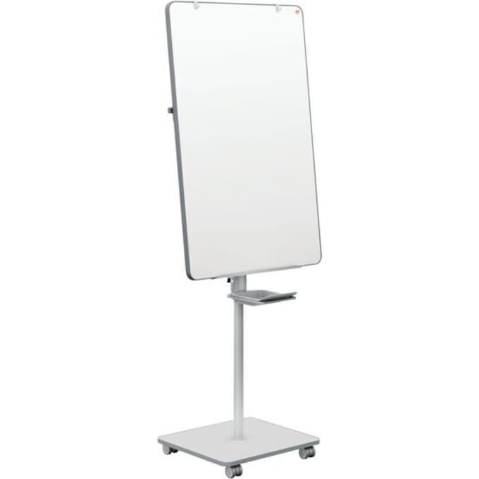 Nobo Move & Meet mobiele flip-over, verwijderbaar whiteboard, magnetisch, B 714 x D 1200 x H 453 mm, staal, wit