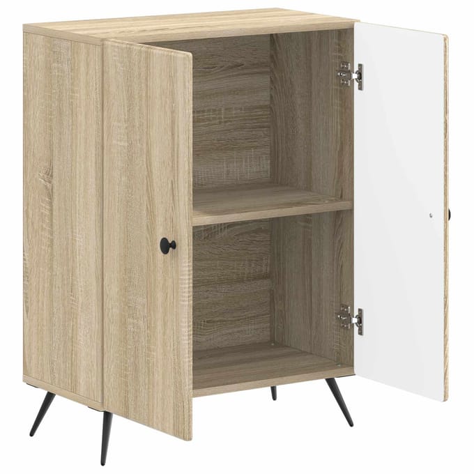 vidaXL - Badkamer - Opbergkast - BREDA - Sonoma - Eiken - 59,5 - x - 31 - x - 80 - cm