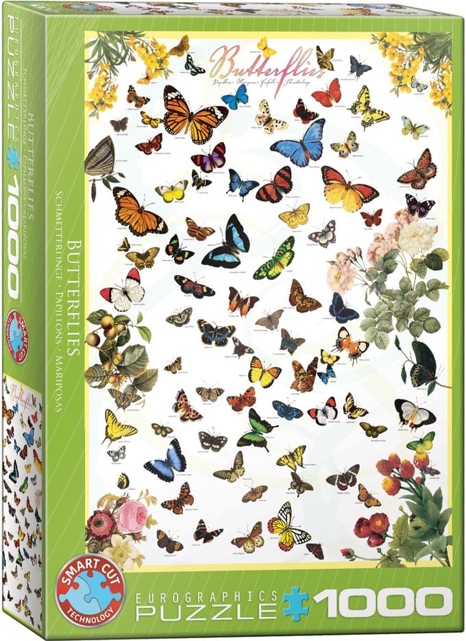 Eurographics - Vlinders [Butterflies] - 1000 stukjes 48×68cm (b×h) - Legpuzzel