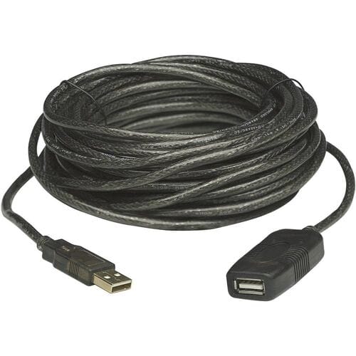 Manhattan 150958 USB-kabel USB 2.0 USB-A stekker, USB-A bus 20.00 m Zwart
