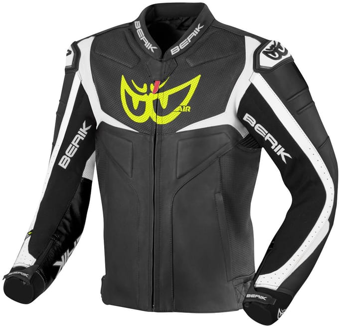 Berik Wild Chase Zwart Wit Leren Motorjas - Jas
