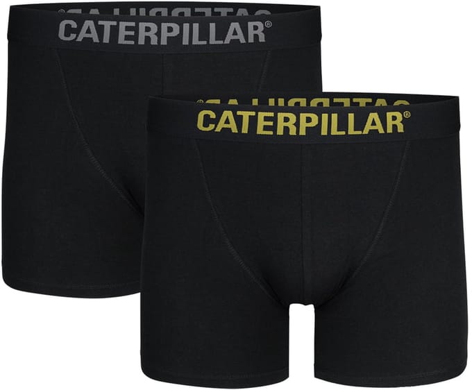 CAT Heren Boxershorts 2-Pack Effen Zwart - Maat 3XL