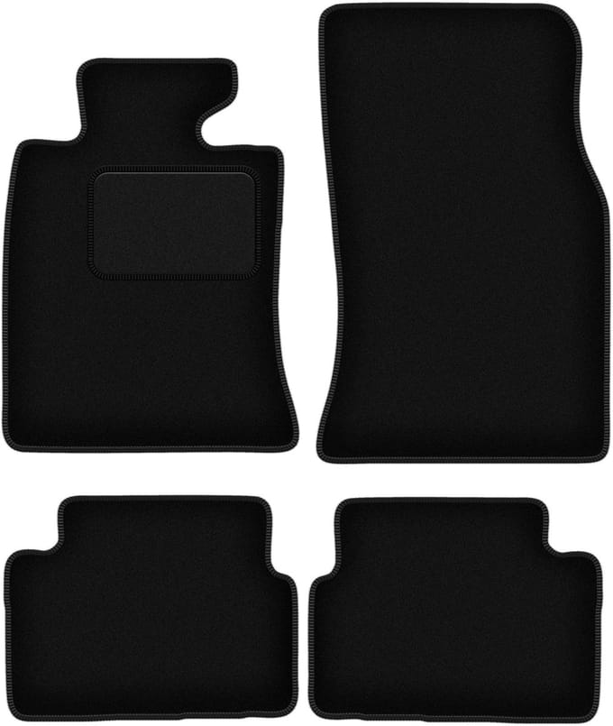 Zwarte velours vloermatten voor: Mini Clubman R55 hatchback (2006-)
