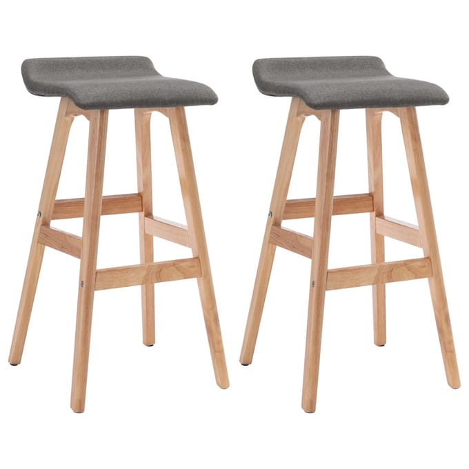 vidaXL - Barstoelen - 2 - st - stof - donkergrijs