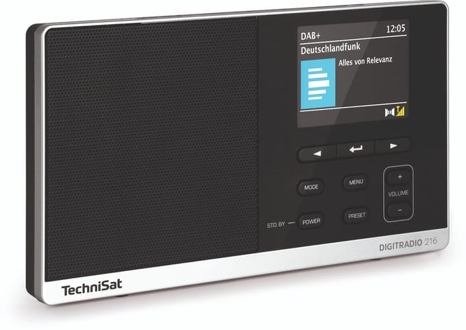 TechniSat DIGITRADIO 216 - draagbare DAB+ radio op batterijen (4x AA) - zwart
