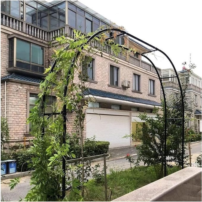 Witte Tuinboog - Rozenboog Pergola - Planten Ondersteunen - Stevige Ijzeren Structuur - 3 Meter Breed - Wit