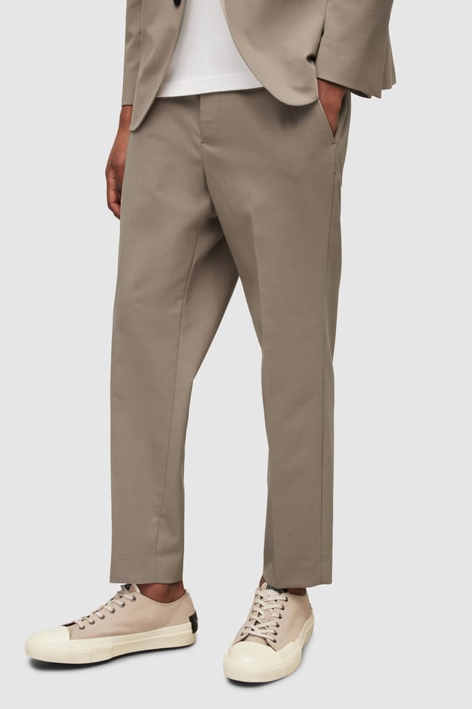 AllSaints Capulet Trouser Stone Maat: W30 | Tailored Broeken Outlet | Heren | Beige