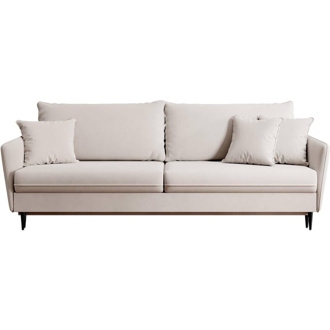 Selsey Volio - Driepersoons bank zwarte poten - Beige
