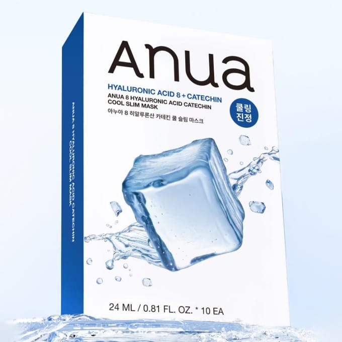 [Anua] 8 Hyaluronzuur Catechine Cool Slim Mask 24ml 1EA white