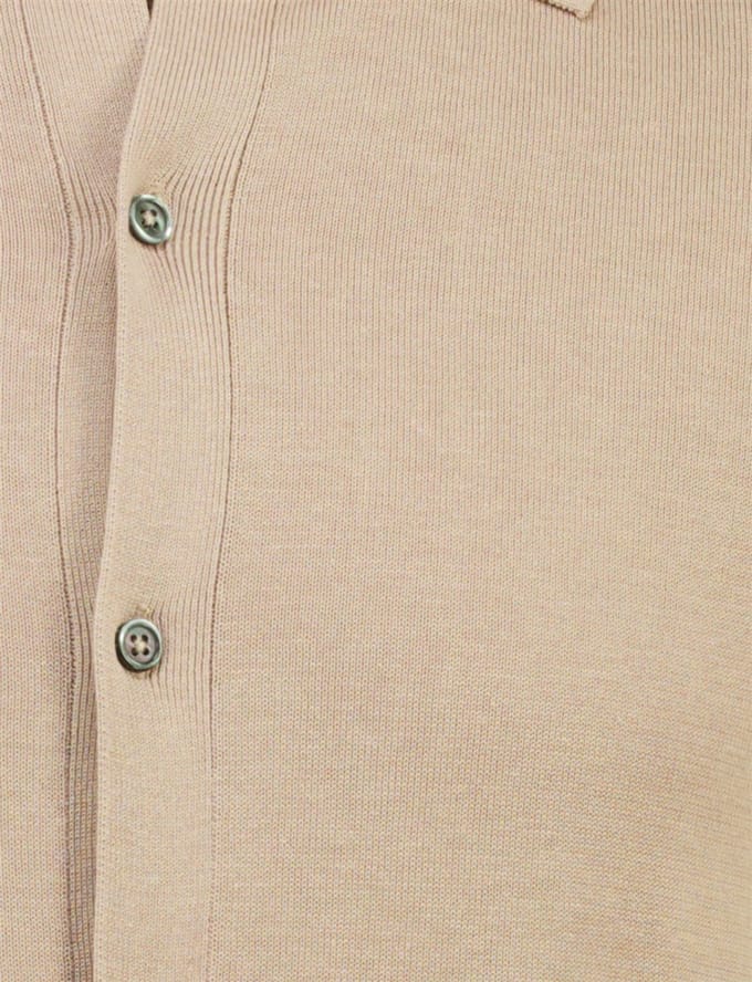 Born With Appetite poloshirt korte mouw beige