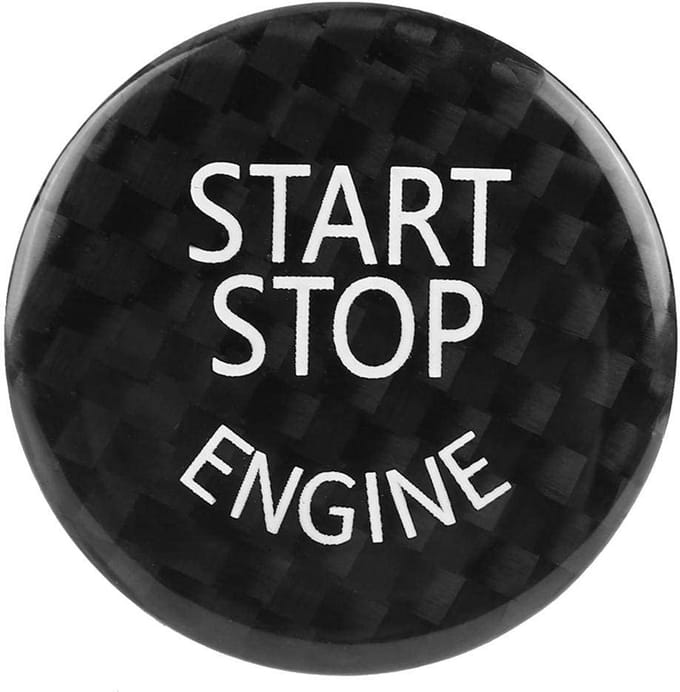 Dailygoods- Startknop Gloednieuw - Afdekking - Koolstofvezel