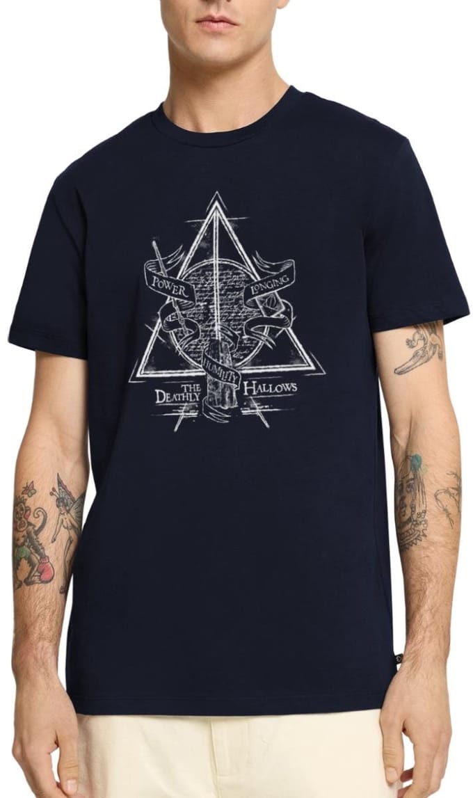 Harry Potter Deathly Hallows Premium T Shirt Heren
