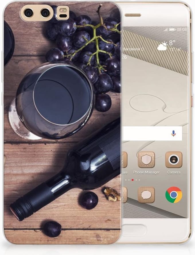 TPU Hoesje voor Huawei P10 Plus Siliconen Case Wijn
