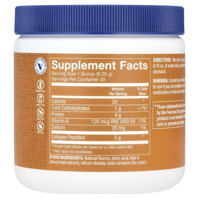 The Vitamin Shoppe, Poudre de Peptide de Collagène, Ananas, 6,4 oz (181,5 g)