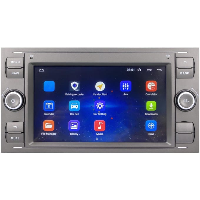 Autoradio 7 pouces pour Android 10.0 Wifi Bluetooth 4.0 Lecteur Multimédia Écran Tactile HD Navigation GPS(1+16G ) blue