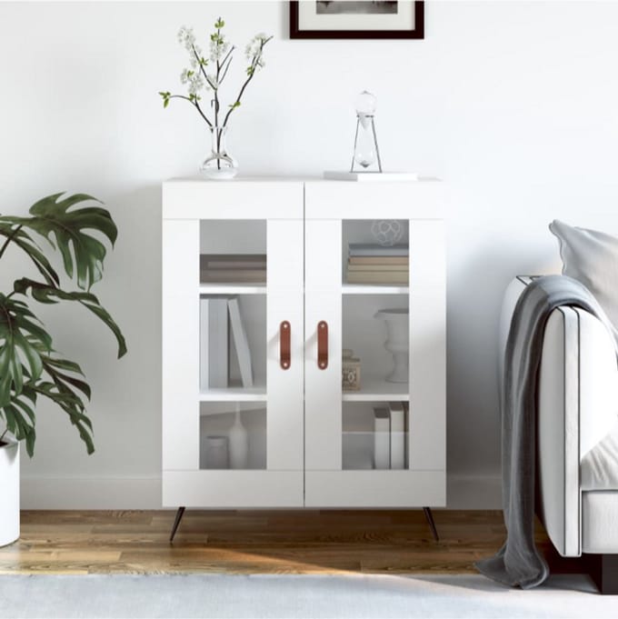 Dressoir 69,5x34x90 cm bewerkt hout wit