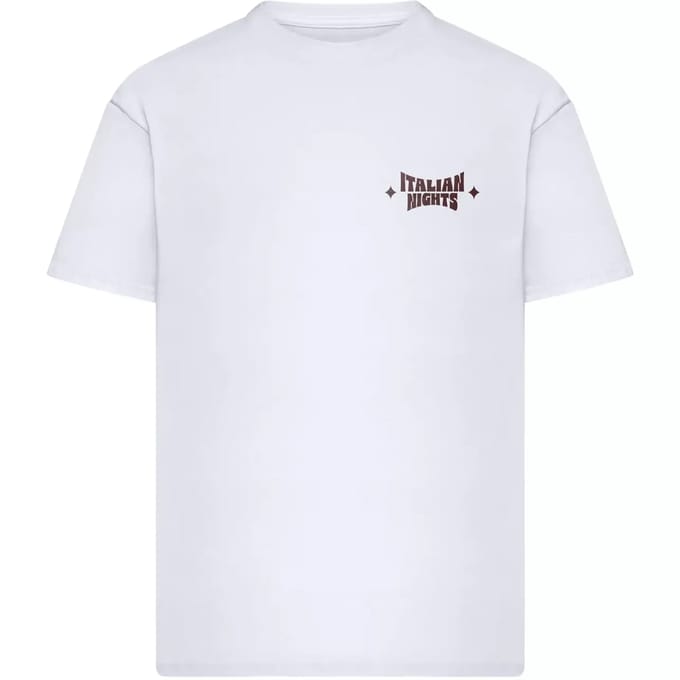 Mister Tee - Italian Nights Oversize Heren Tshirt - M - Wit