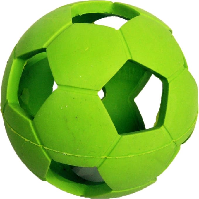 Flamingo Rubber Voetbal - Hondenspeelgoed - 6 cm - Rood