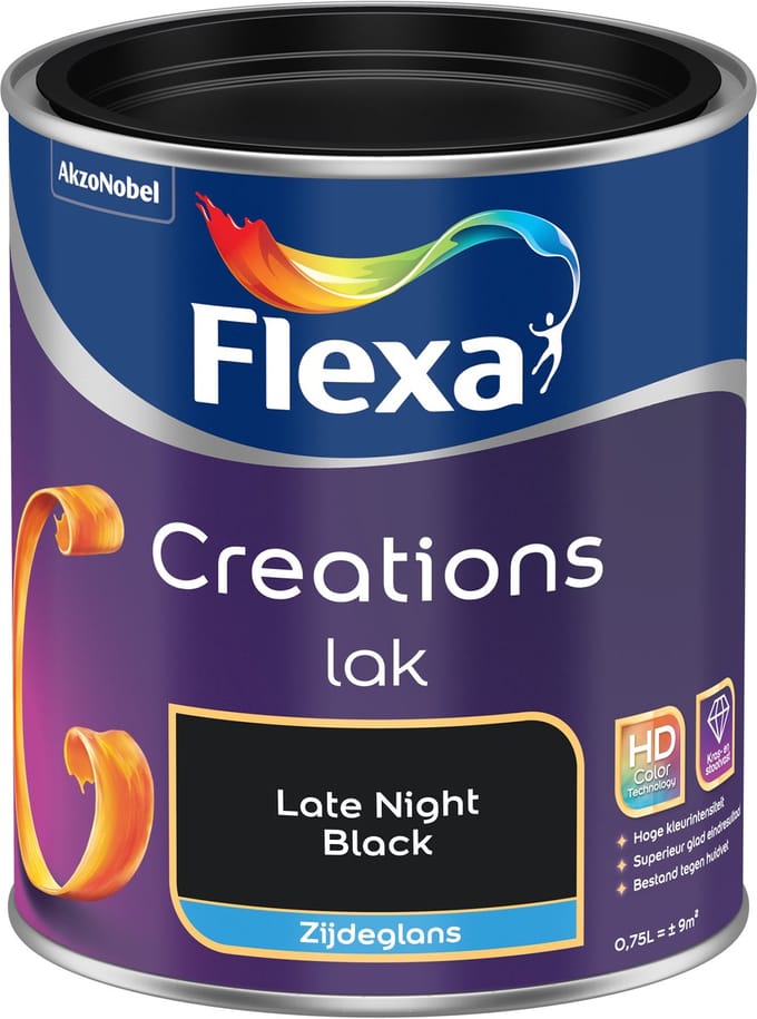Flexa - Creations Lak Zijdeglans - Late Night - 750 Ml