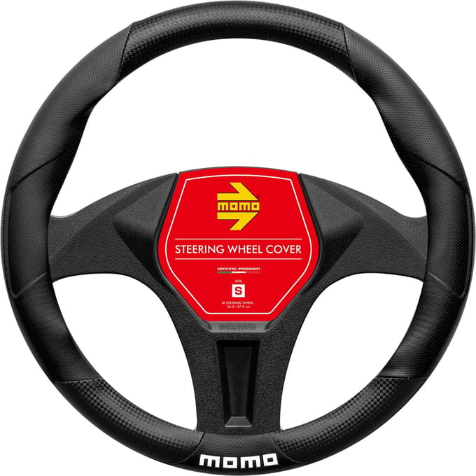 Housse de volant MOMO TUNING, Italie, Milan, Taille Petite, Noir red