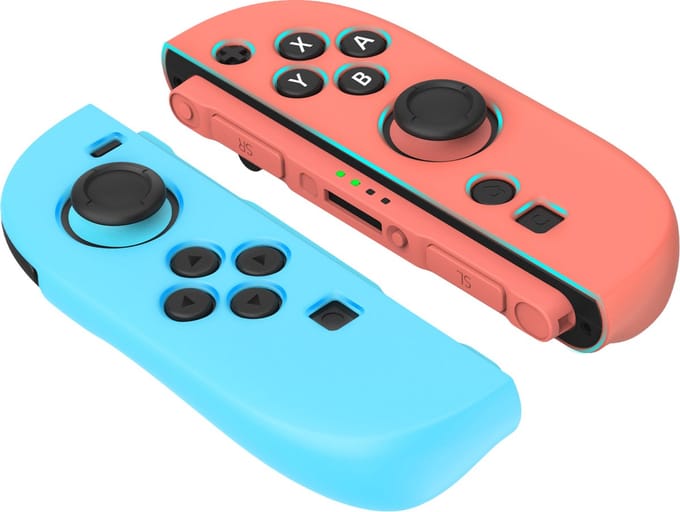 Silicone hoes gamepad beschermer voor Nintendo Switch 2 | Roze/Blauw