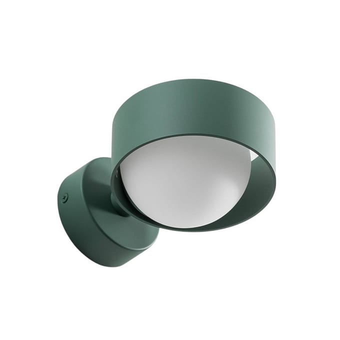 Argon Wandlamp Mado van glas en staal, groen