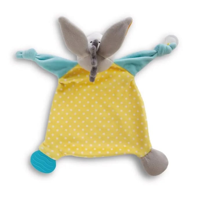 Knuffeldoekje met een ezel, bijtring en fopspeen Nici