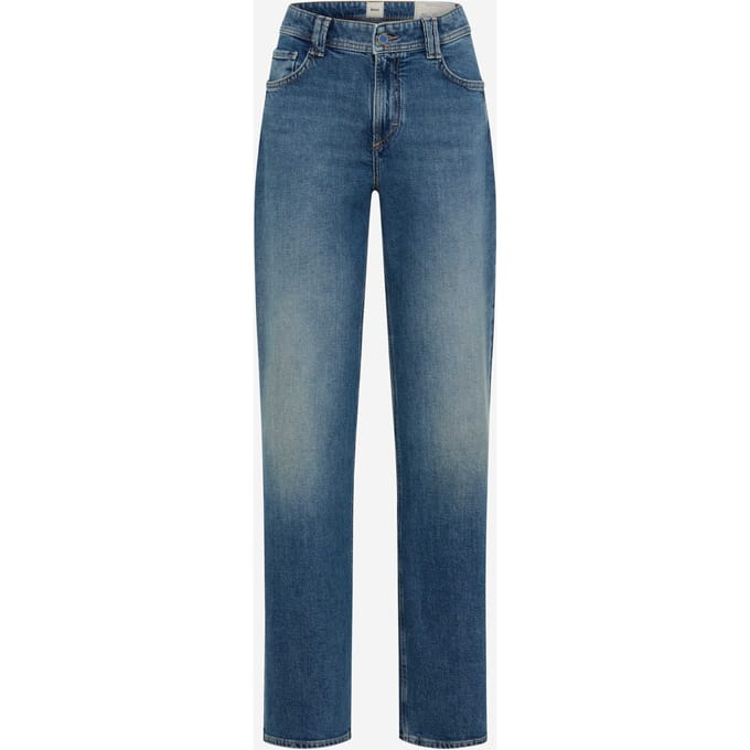 Brax Dames Jeans  Style MAINE USED PACIFIC BLUE, denim blauw regular, maat 42L