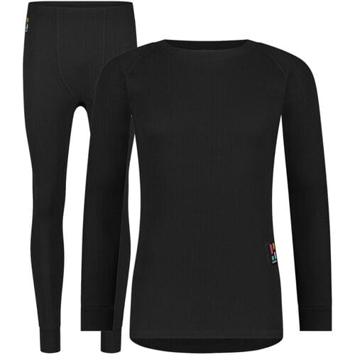 Poederbaas Thermoset Heren Pro - Thermoshirt + Thermolegging - Zwart - Maat M