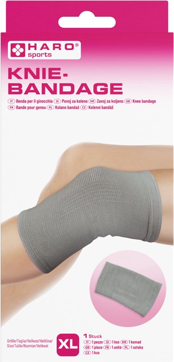 Haro kniebandage grijs extra groot