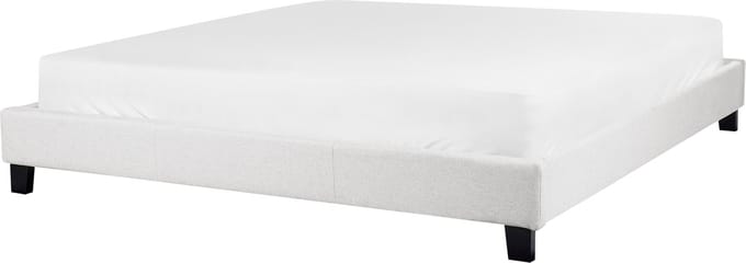 ROANNE - Tweepersoonsbed - Lichtgrijs - 180 x 200 cm - Polyester