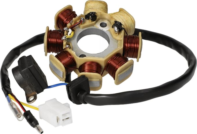 Mezoly stator GY6 50cc 4 Takt (3 pins stekker)