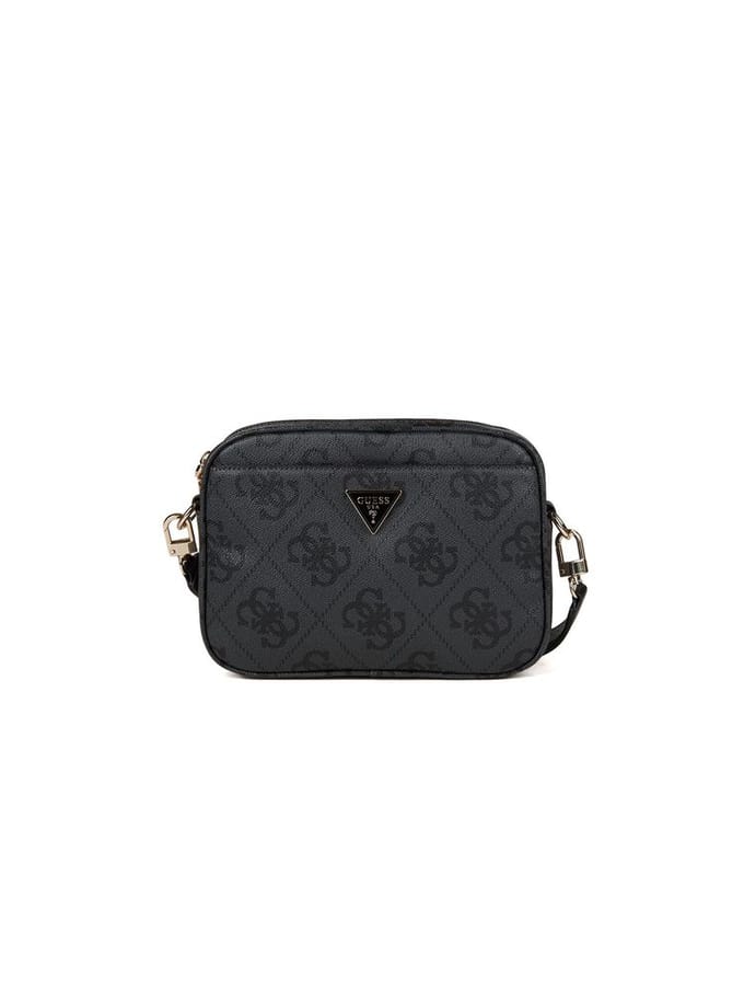 GUESS schoudertas Meridian II Camera Bag Coal Logo donkergrijs