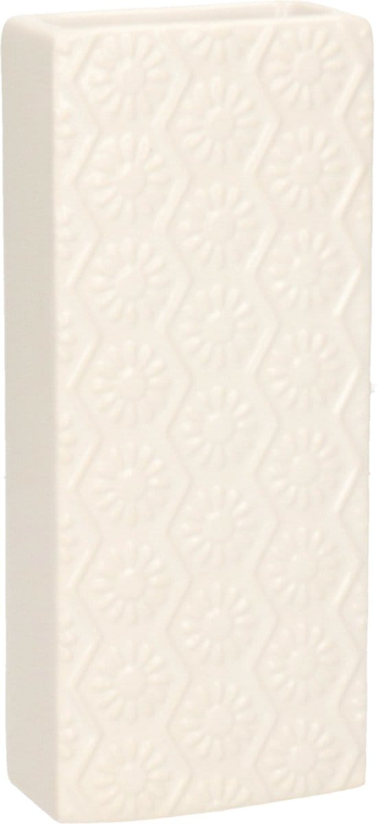 Gerimport Waterverdamper - creme wit - keramiek - 400 ml - radiatorbak luchtbevochtiger - 7,4 x 17,7 cm