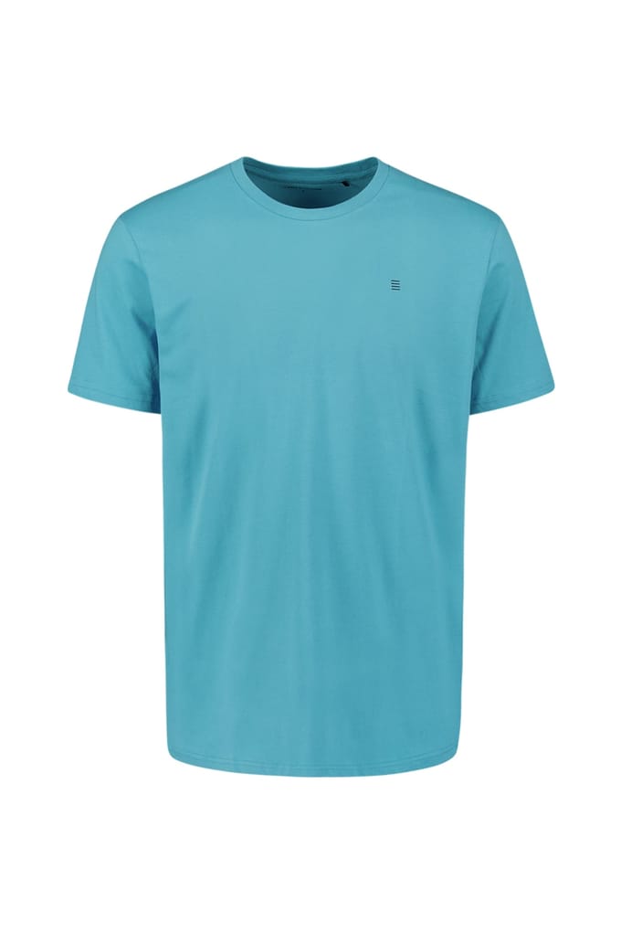 No Excess T-shirt Crewneck Solid Basic Seablue Maat: S | Basic T-Shirts Outlet | Heren | Blauw