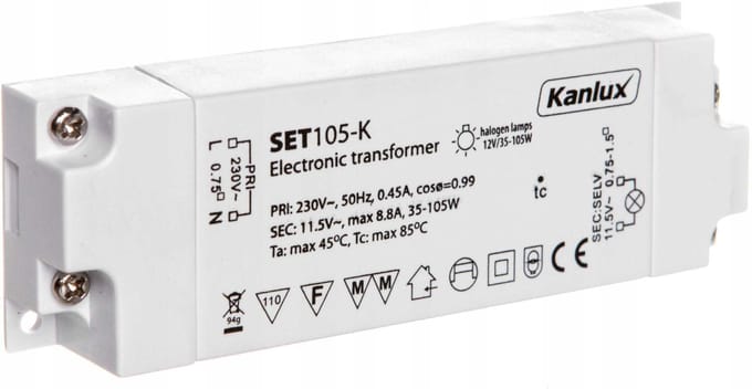 Elektronische Transformator voor Halogeenlampen 105W