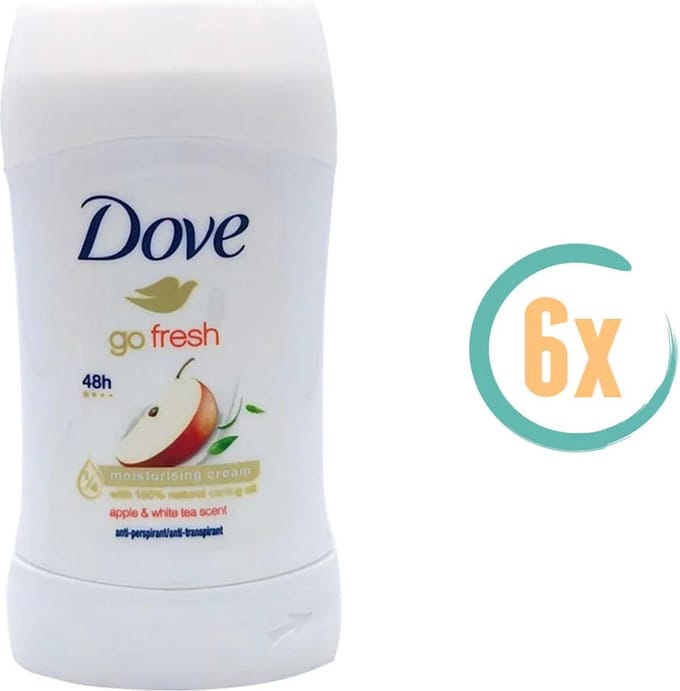 Dove Deodorant Stick - Apple & White Tea - 6 x 40 ml - Voordeelverpakking