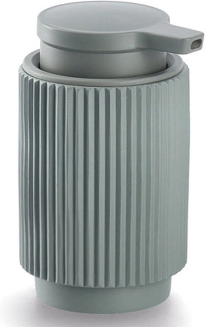 Zeller Zeeppompje/dispenser - keramiek - groen - kunststeen - 8 x 14 cm - 300 ml
