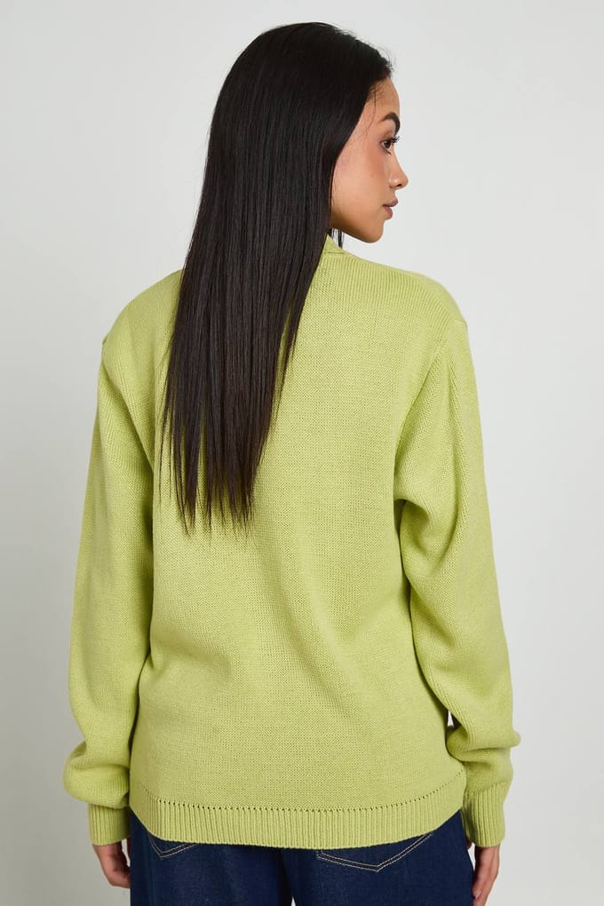 boohoo Dames Gebreid Vest Met Kraag | Sage | Maat: Small