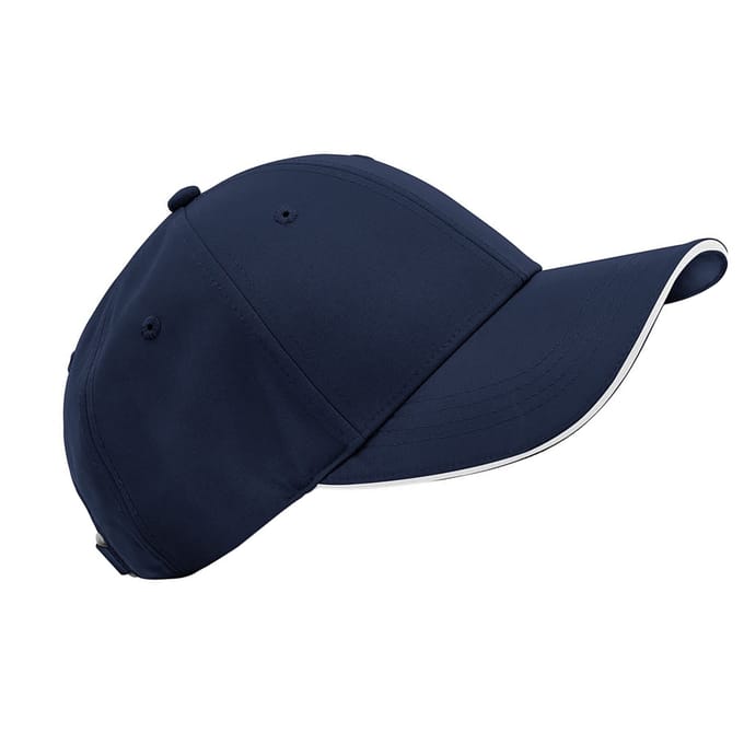 Beechfield Team Sports-Tech Baseballpet (Franse marine / Wit)