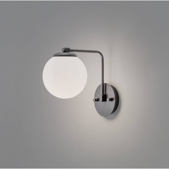 Opviq Wandlamp Daisy, zwart, glas, hoogte 22 cm, E27